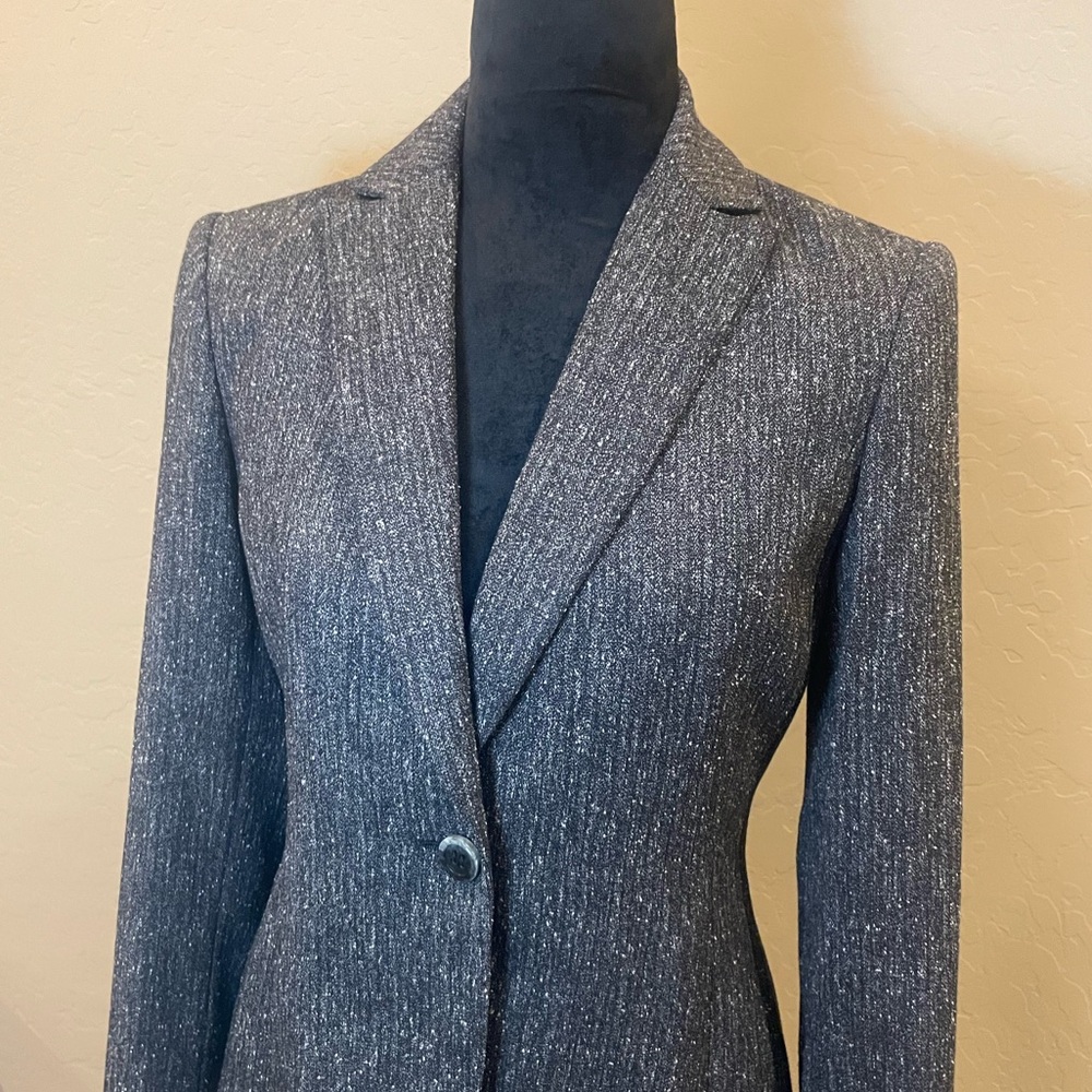 Calvin Klein Metallic Dark Gray Women's Blazer
